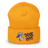 MsPurplDucky "Duck Off" Cuffed Beanie